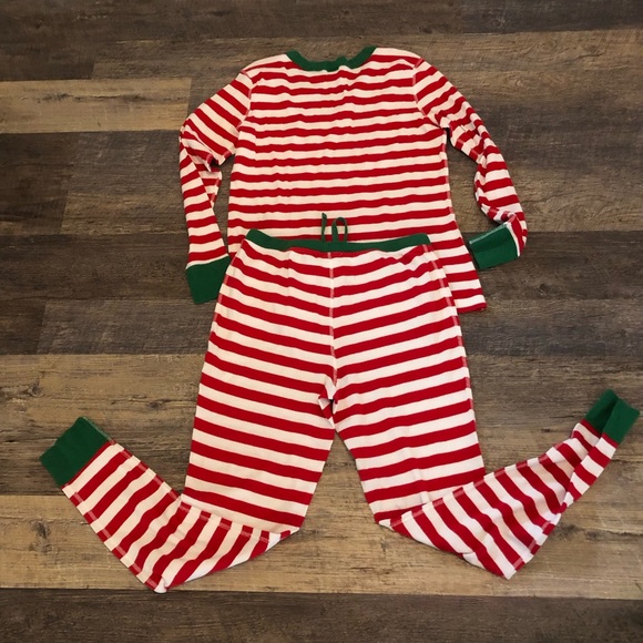 Hanna Andersson adult unisex striped long John pajama set  Top L bottoms M - Picture 8 of 8
